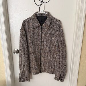 Zara Brown and Black Lightweight Jacket